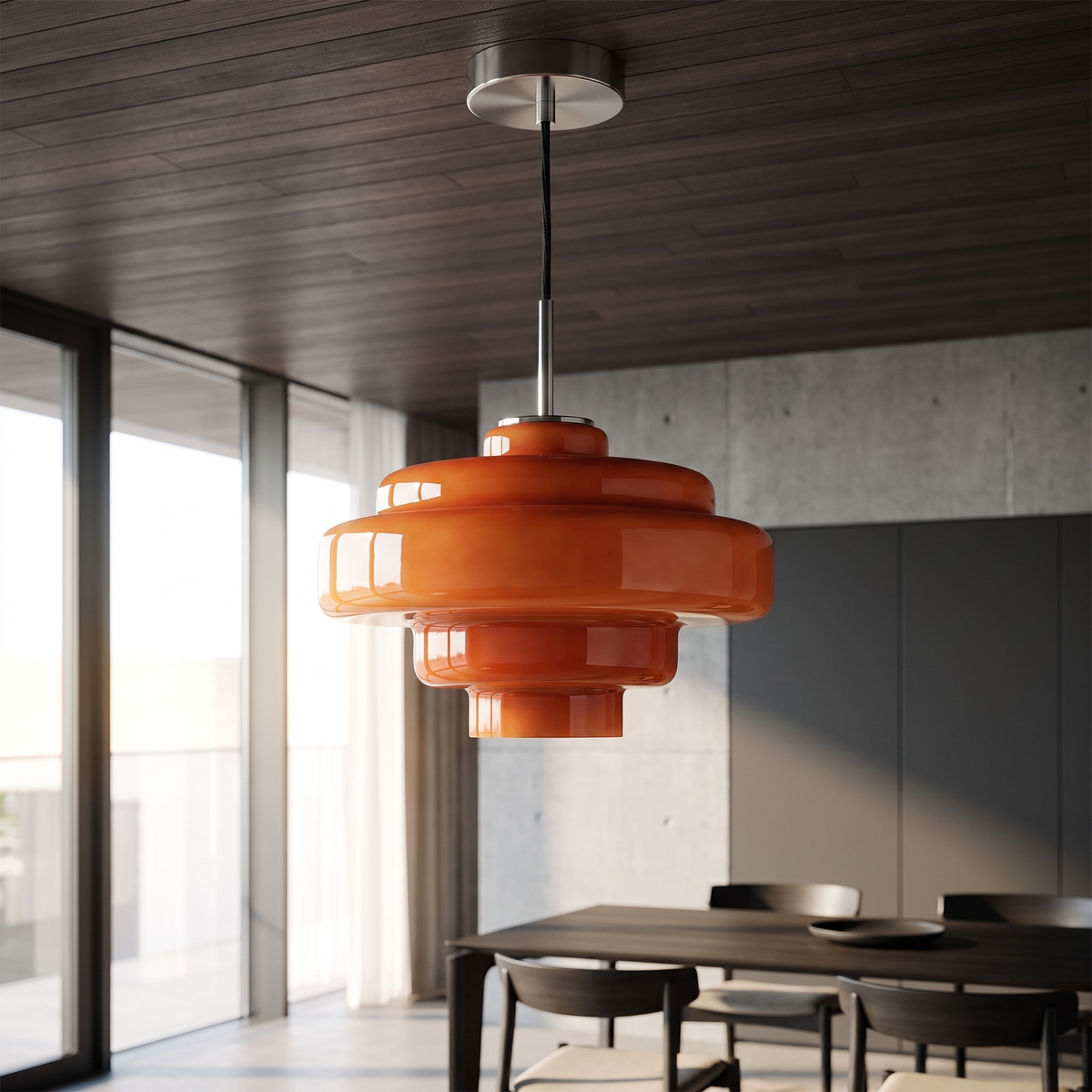 Sutton Retro Glass Pendant lifestyle close-up