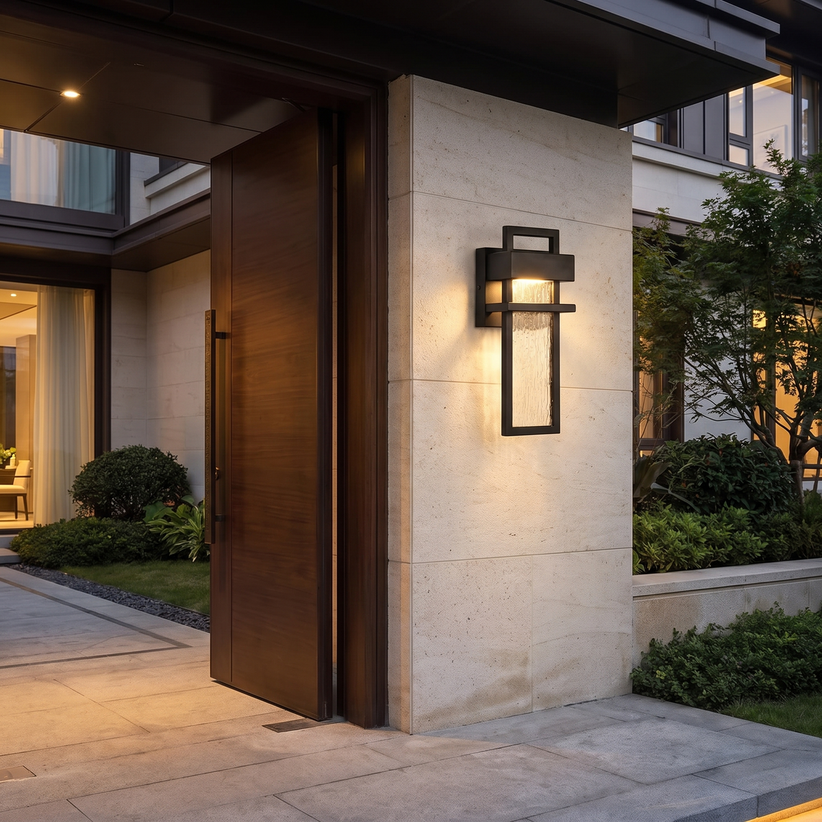 Northgate Black LED Outdoor Wall Light lifestyle