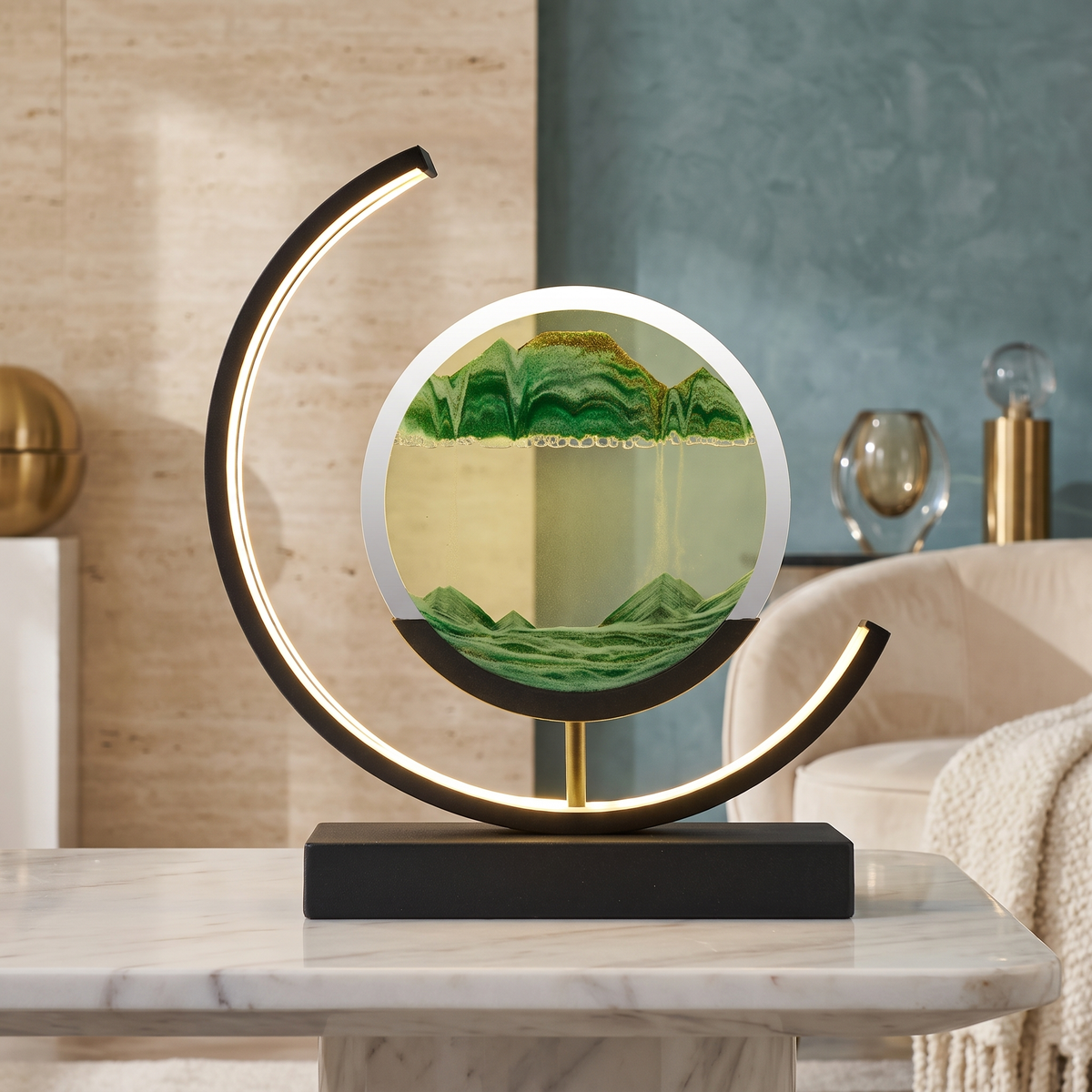 Sandlight Quicksand LED Table Lamp with Moving Sand Art