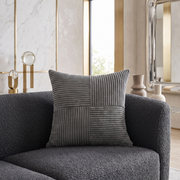 Corduroy Cushion Cover with Striped Texture