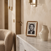 Brooks Wooden Tabletop Photo Frame with Brass Corners