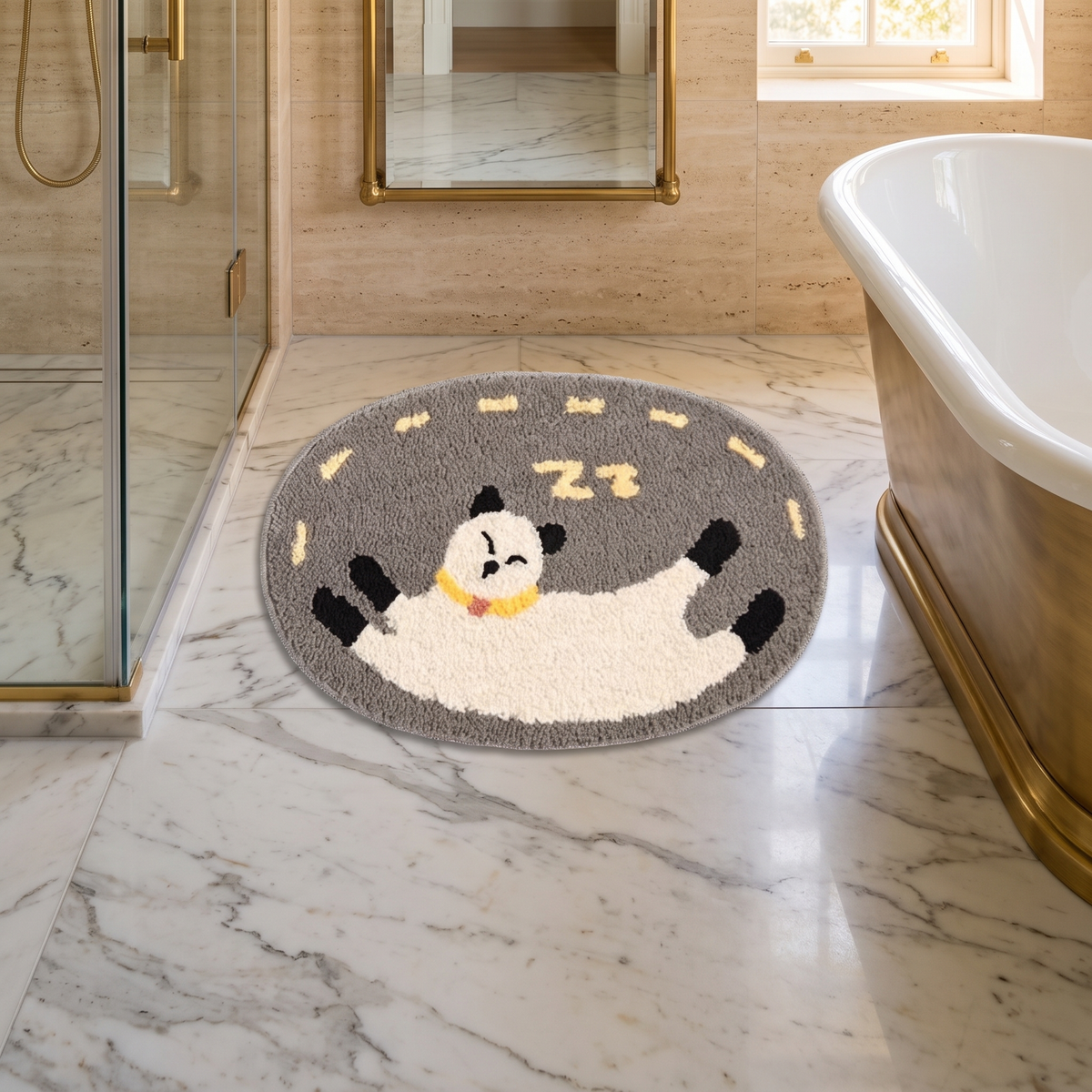 MokoMoko Cute Animal Handcrafted Bath Mat – Cat