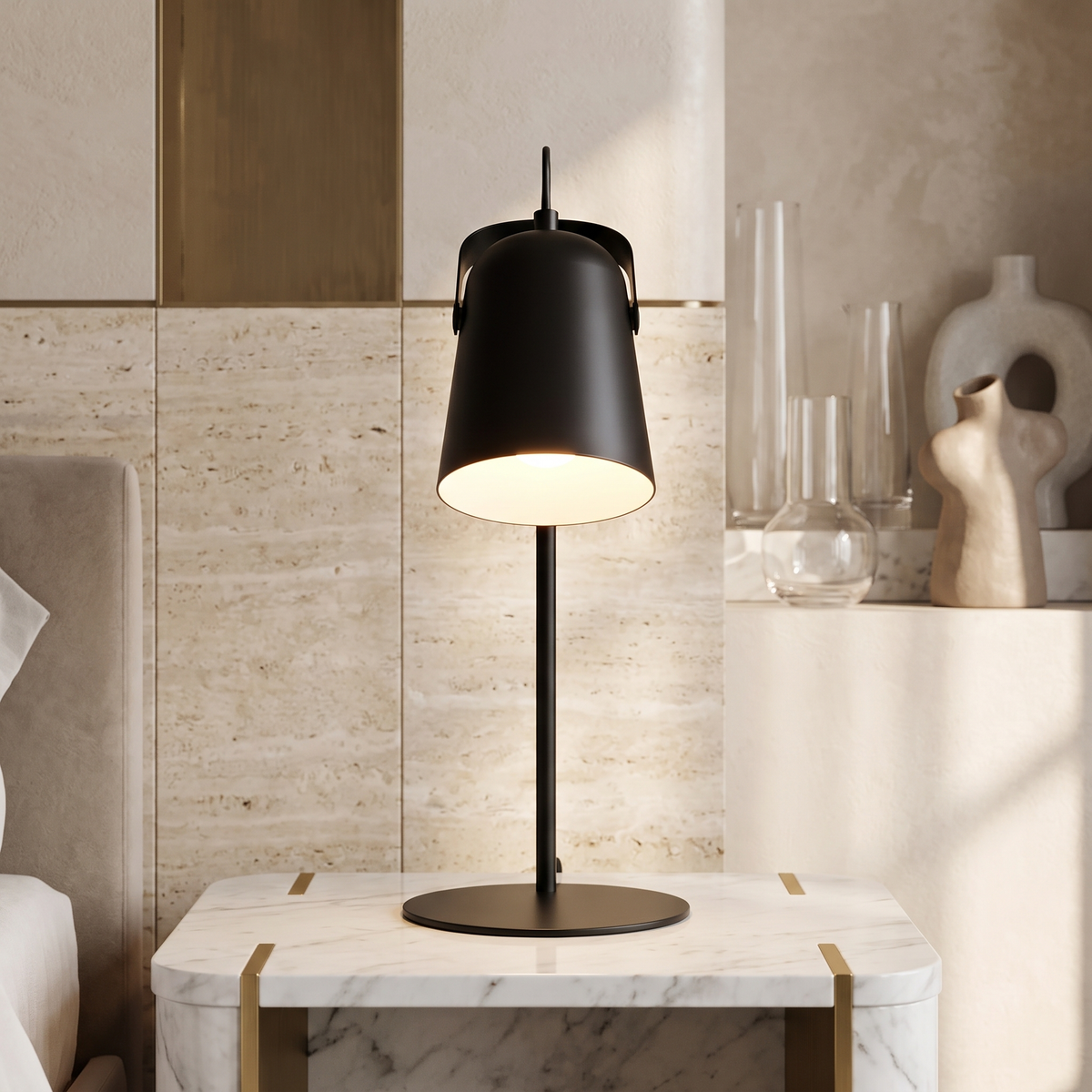 Nordic Metal LED Desk Lamp for Reading and Study – Black