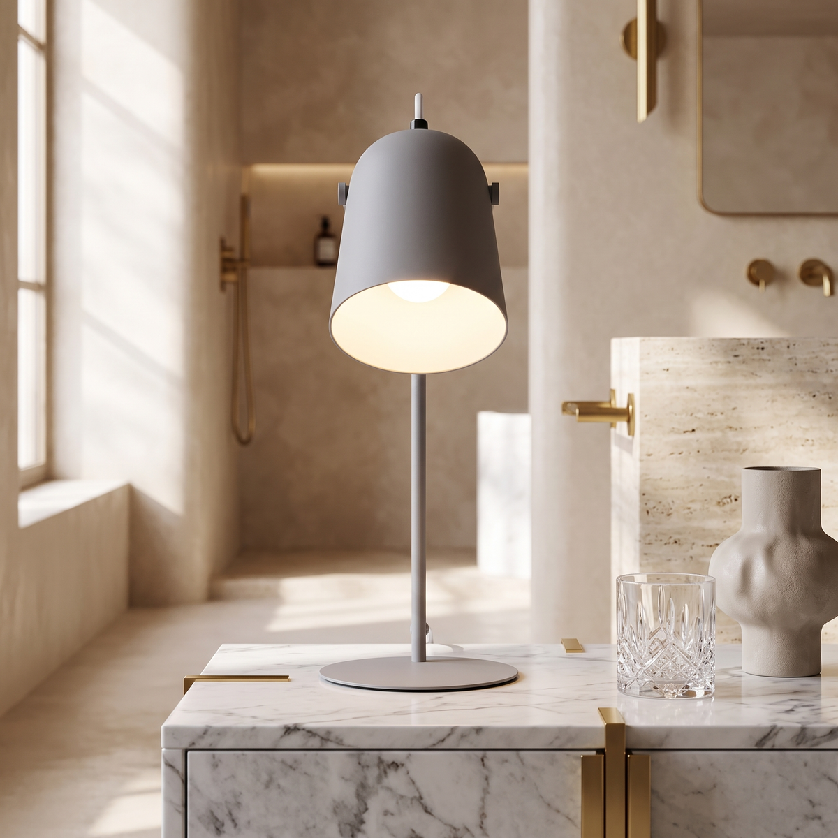 Nordic Metal LED Desk Lamp for Reading and Study – Grey