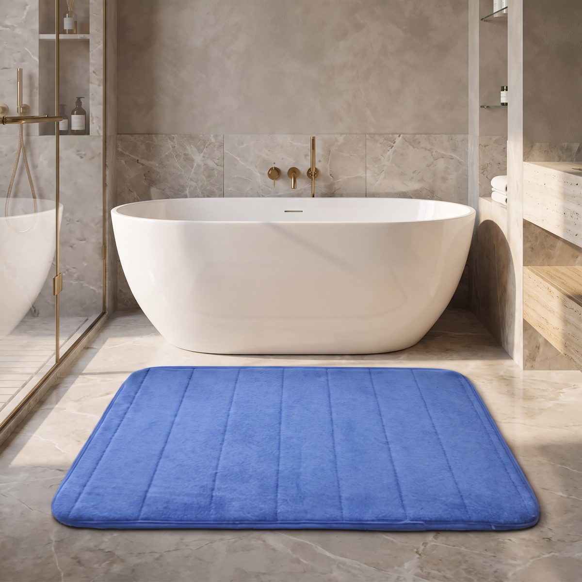 UltraSoft Absorbent Bath Mat – Blue