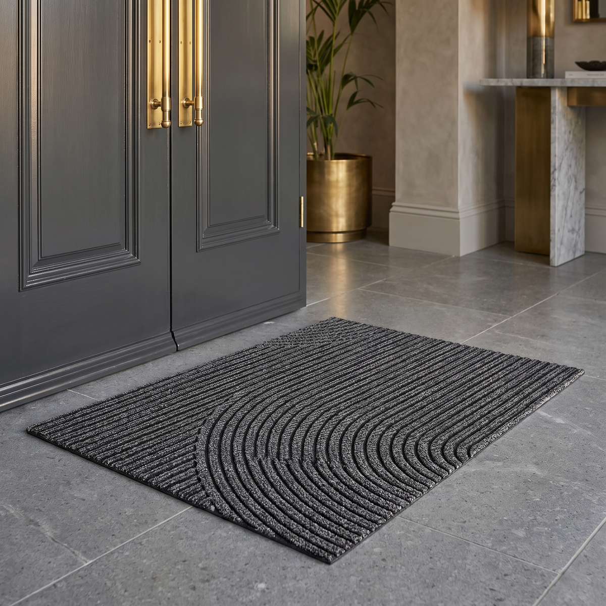 Non Slip Polypropylene Door Mat for Entrances – Grey