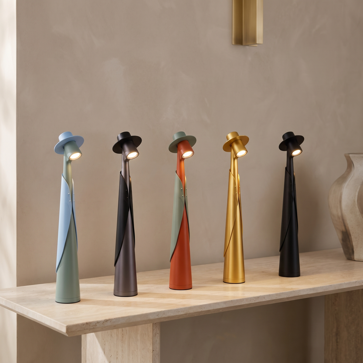 Rechargeable LED Hat Lamp with Touch Dimming – all five colours