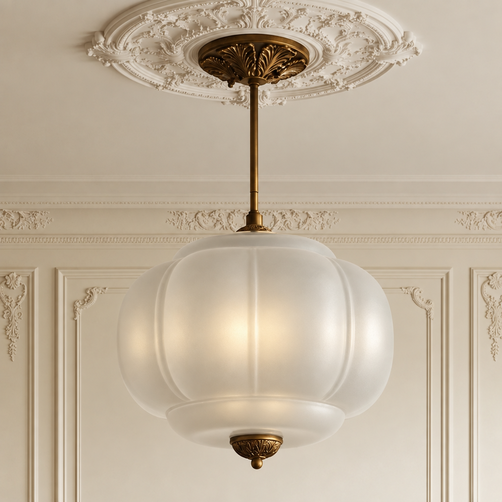 Juliette sculpted glass ceiling light in frosted glass