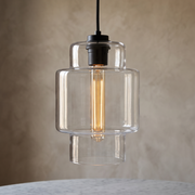 Avery Glass Pendant - Clear / A