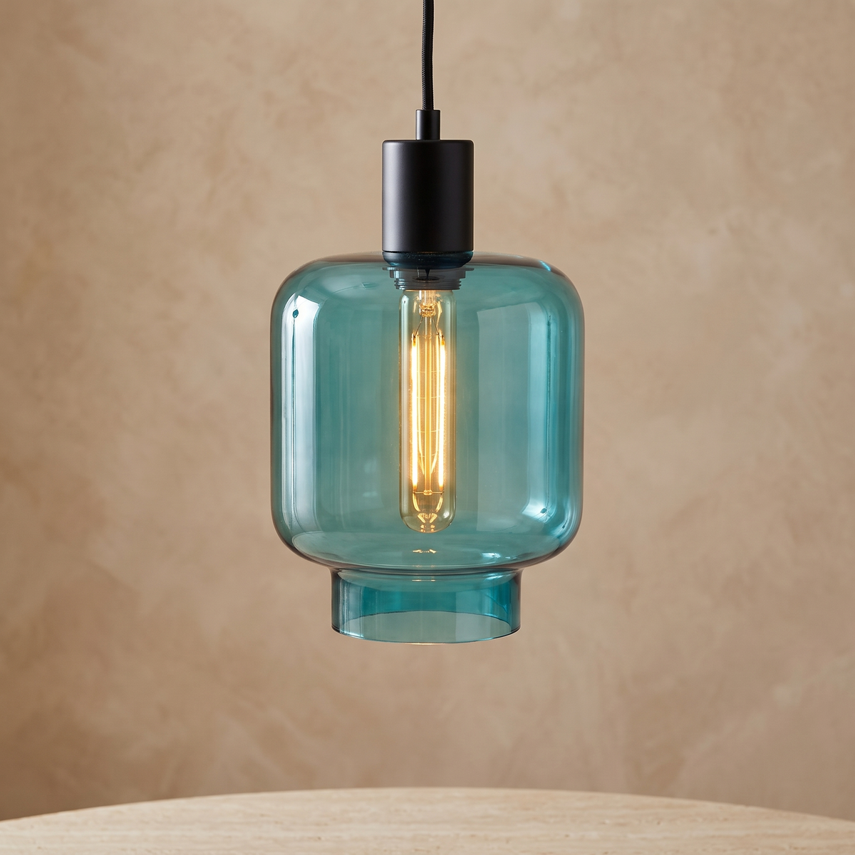 Avery Glass Pendant - Blue / D