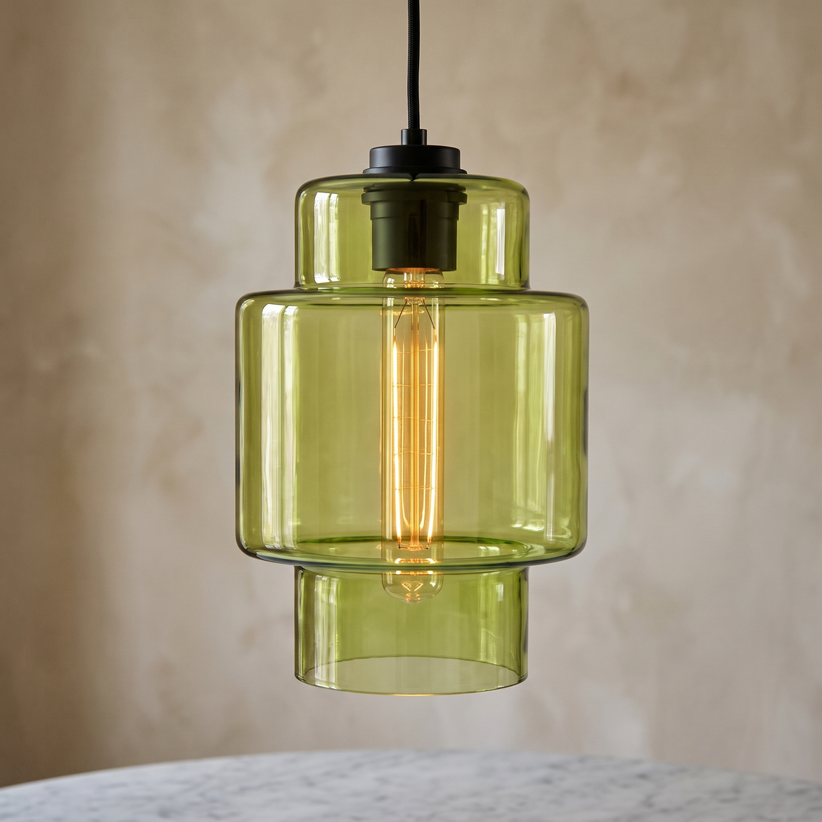 Avery Glass Pendant - Green / A