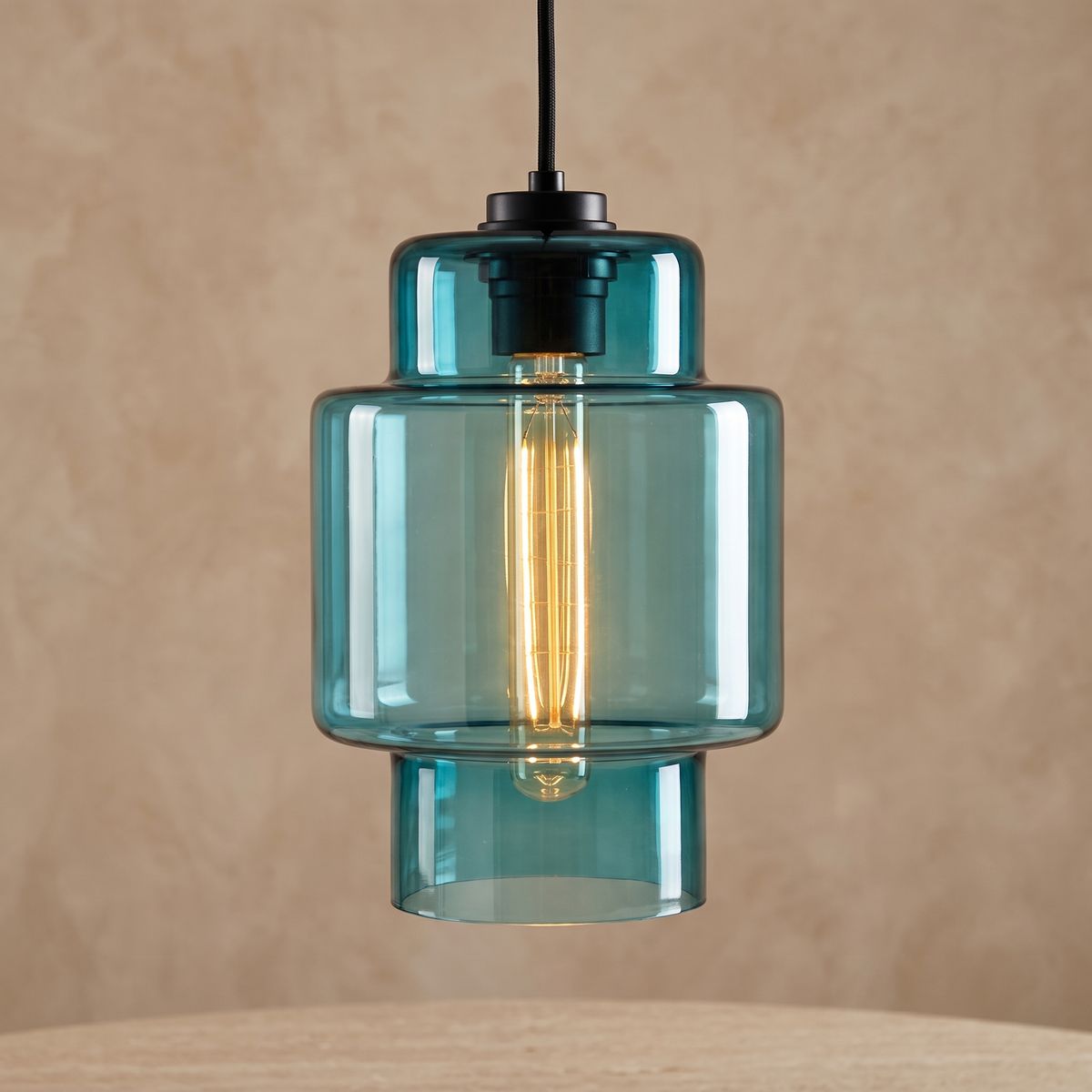 Avery Glass Pendant - Blue / A