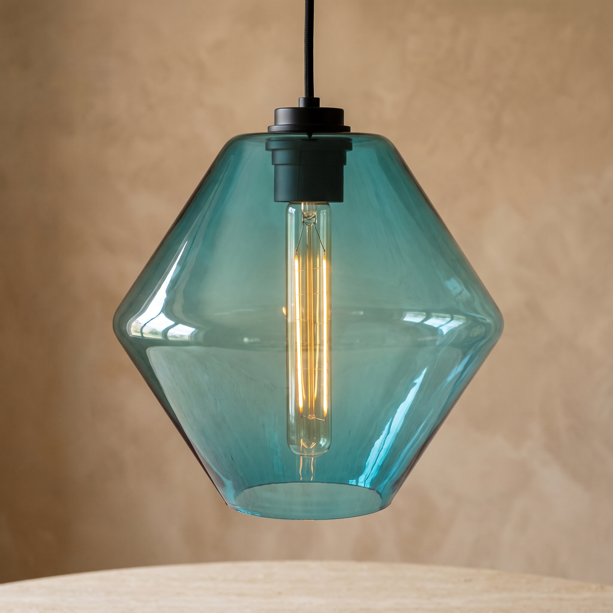 Avery Glass Pendant - Blue / C