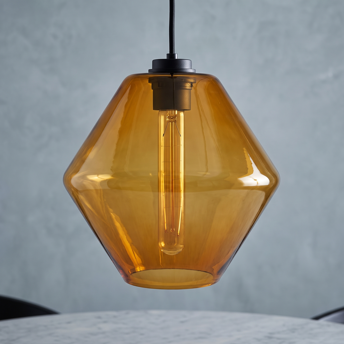 Avery Glass Pendant - Yellow / C