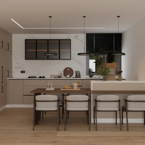 Customer photo of Perra Travertine Pendant Light
