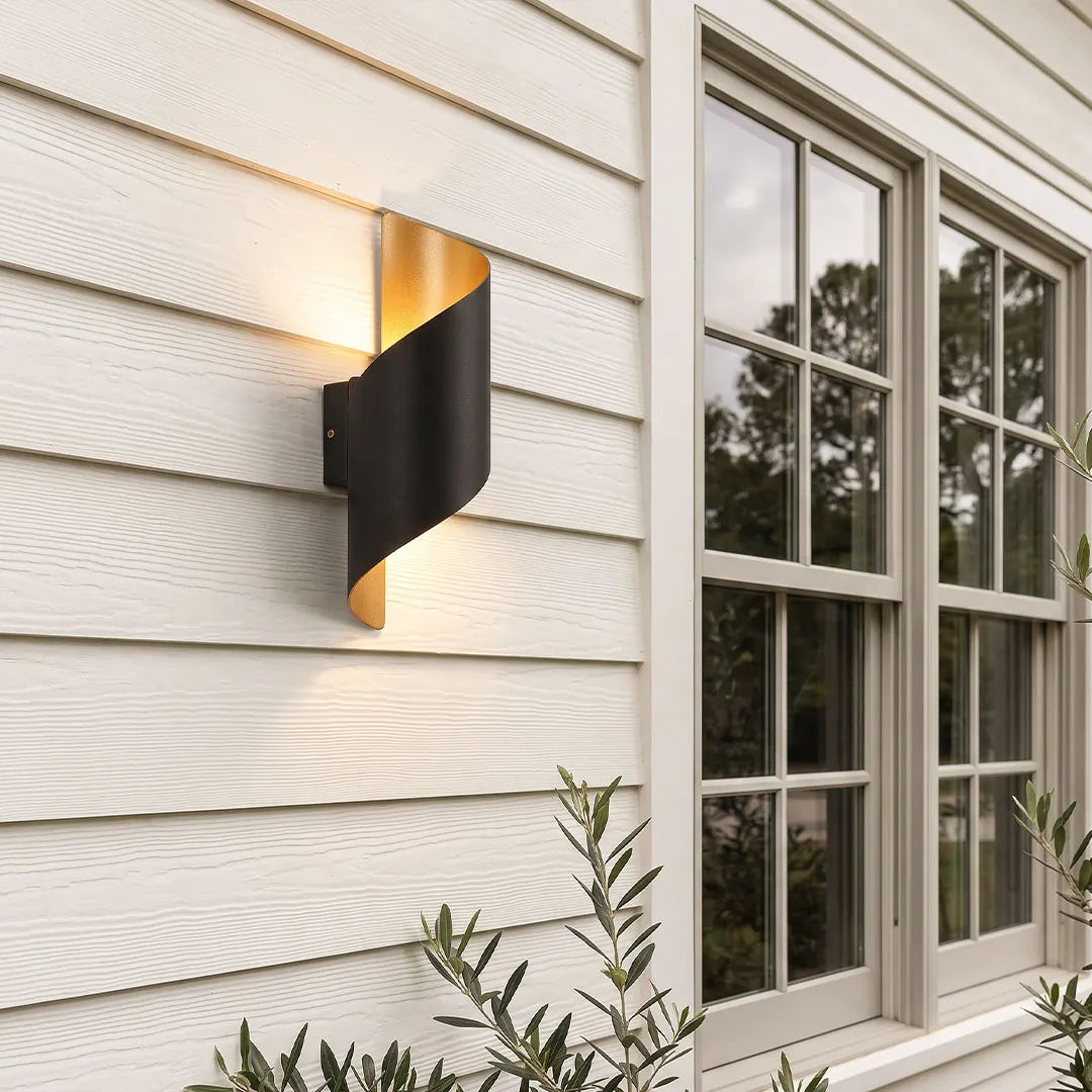 Torsa Spiral Outdoor Wall Light