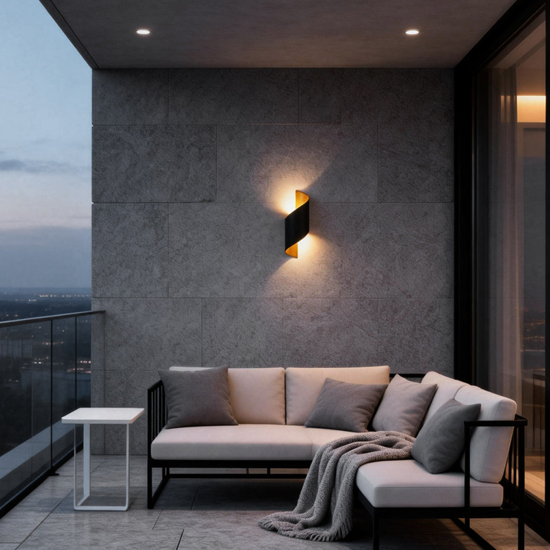 Torsa Spiral Outdoor Wall Light