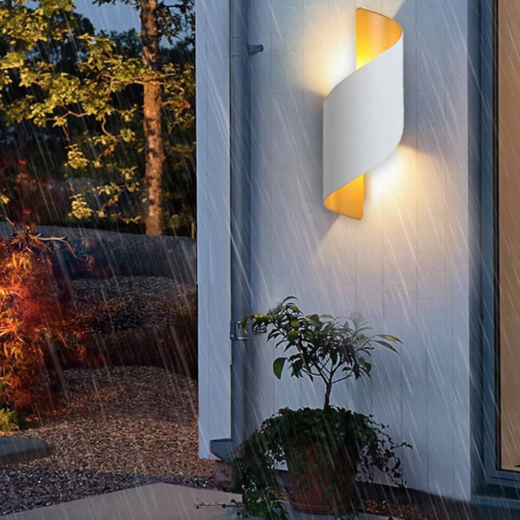 Torsa Spiral Outdoor Wall Light
