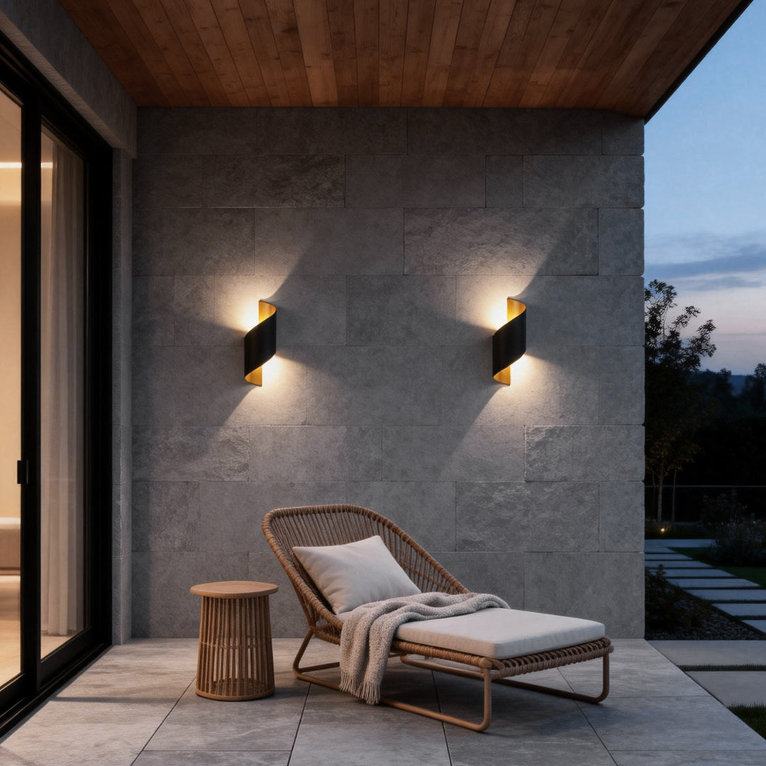 Torsa Spiral Outdoor Wall Light