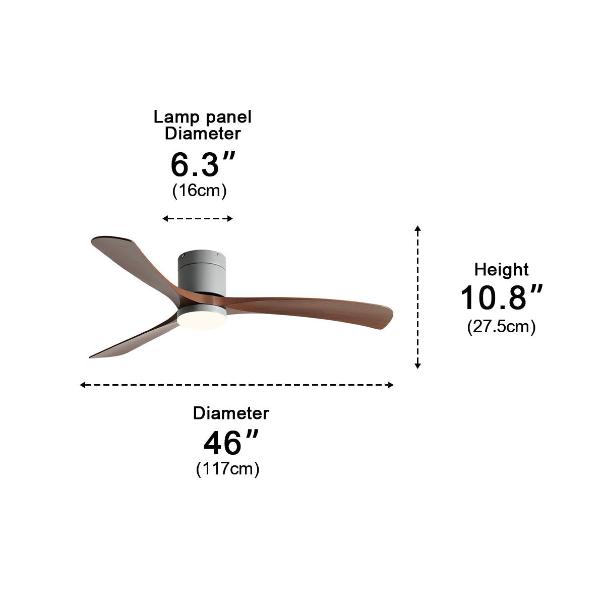 Brisa Nordic Ceiling Fan Light