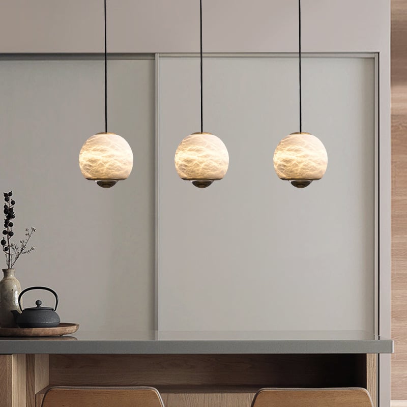 Lane Refined Marble Pendant for Bedsides with 3-Colour LED