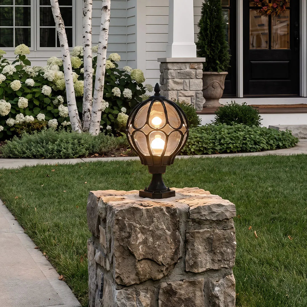 Harrow Globe Pillar Light