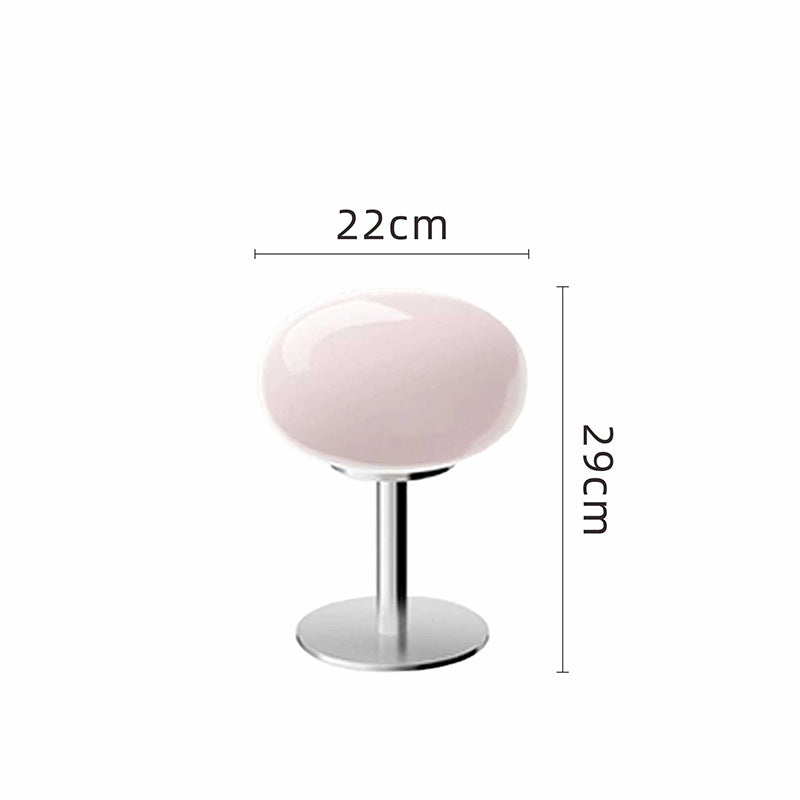 Italian Designer Glass Table Lamp with Chrome Base
