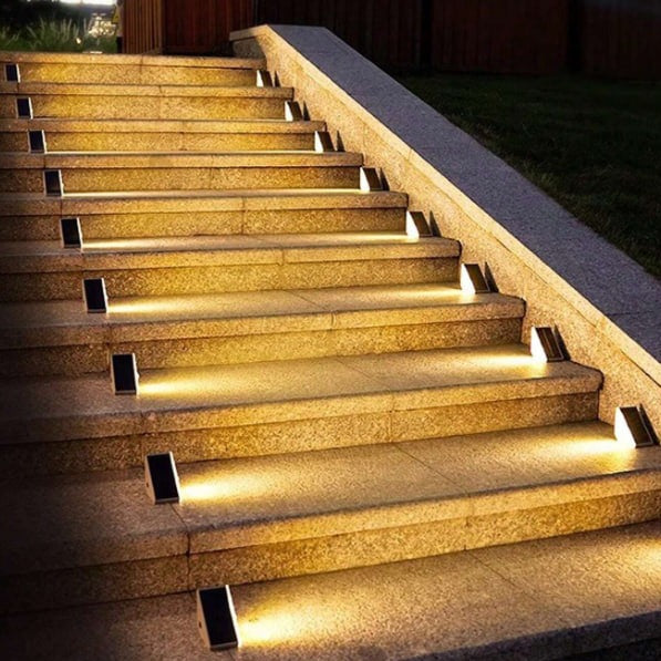 Solene Solar LED Stair Lights (Pack of 2)