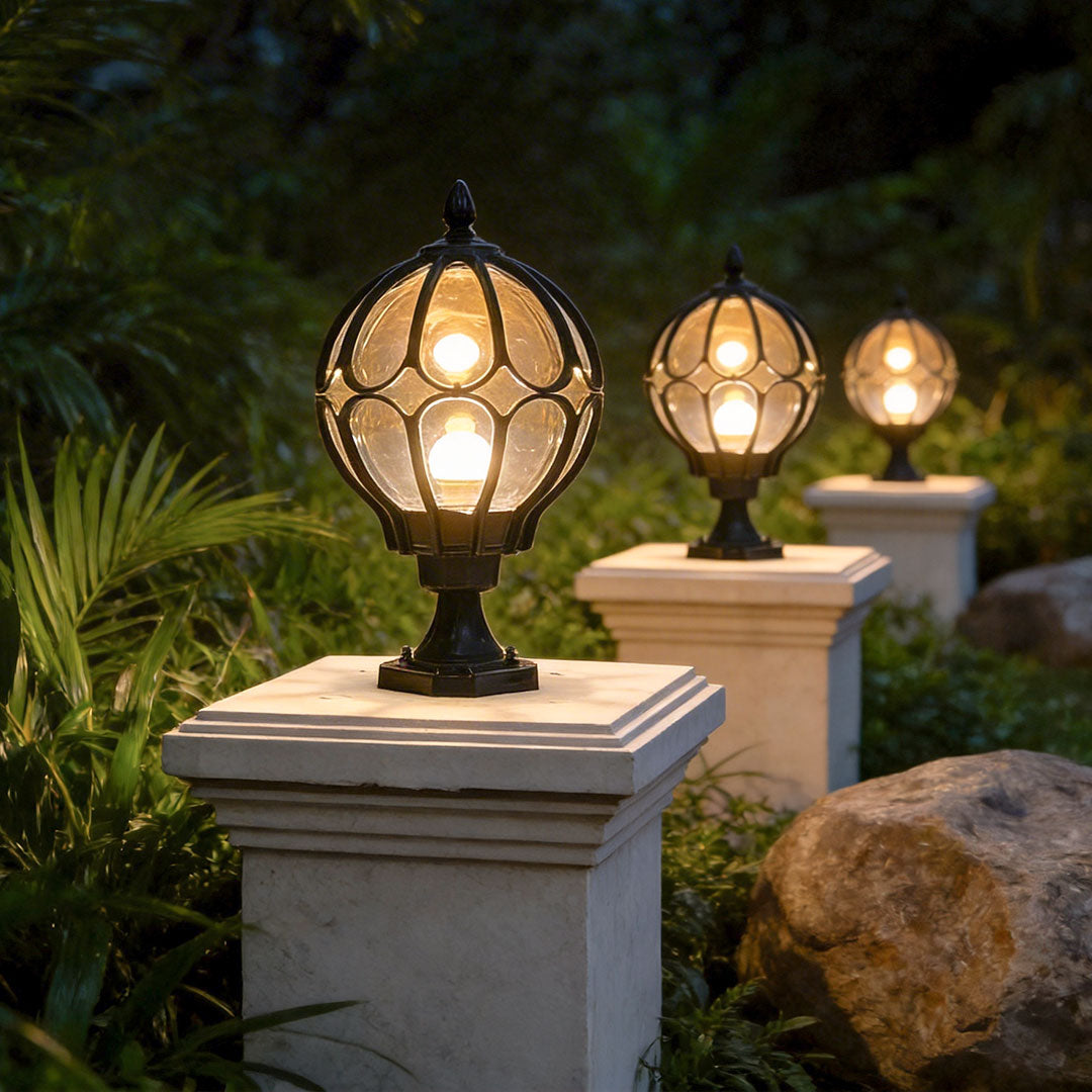 Harrow Globe Pillar Light