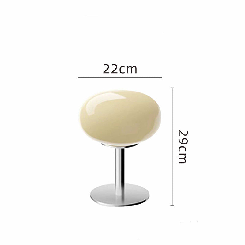 Italian Designer Glass Table Lamp with Chrome Base