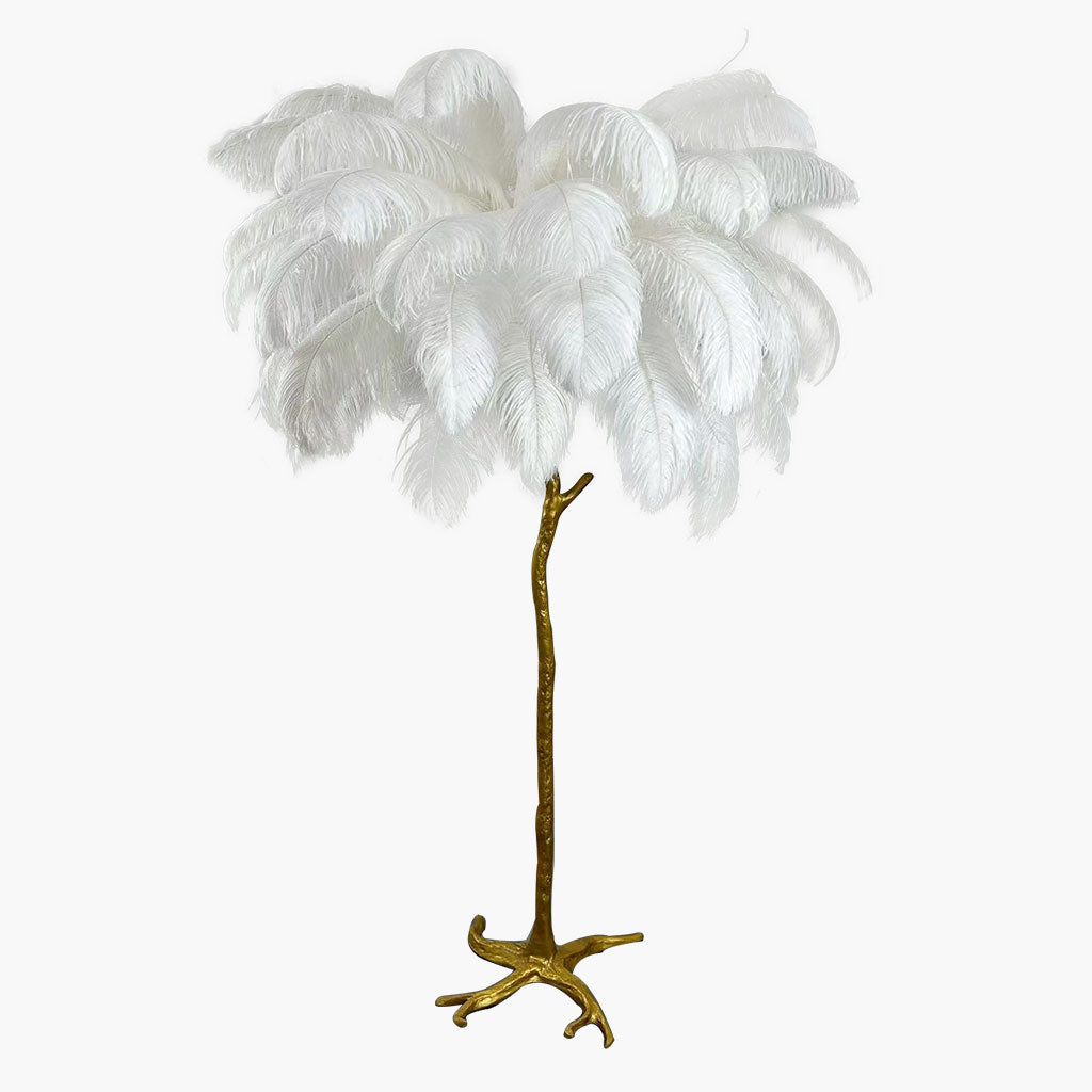 Plume Ostrich Feather Floor Lamp